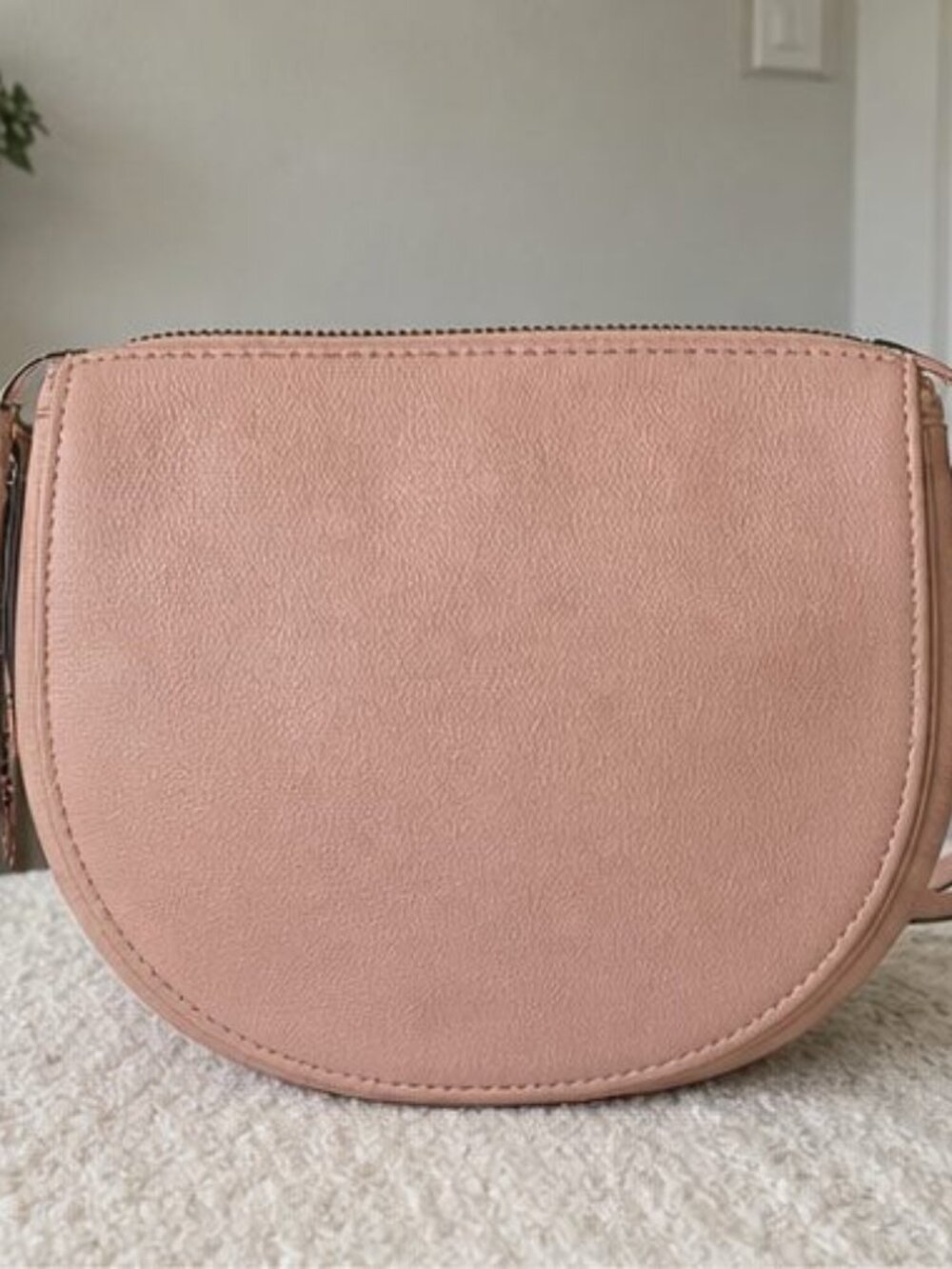 Blush Faux Leather Bag